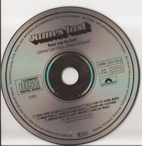 James Last : Roses From The South - James Last Plays Johann Strauss (CD, Album)
