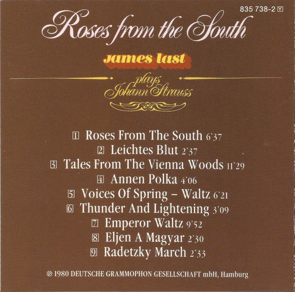 James Last : Roses From The South - James Last Plays Johann Strauss (CD, Album)