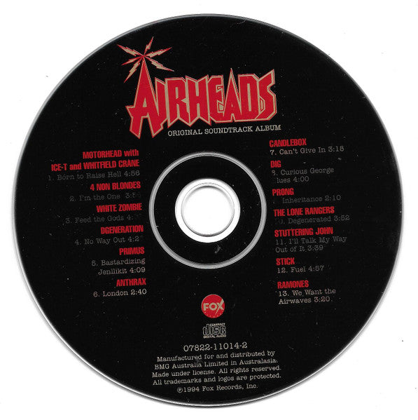 Various : Airheads - Original Soundtrack Album (CD, Album, Comp)