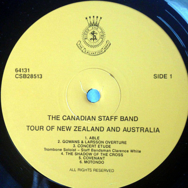 The Canadian Staff Band Of The Salvation Army : Tour Of New Zealand And Australia (LP, Album, Dig)