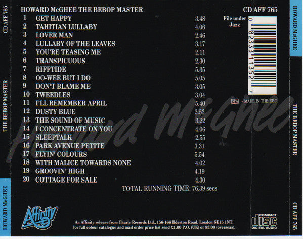 Howard McGhee : The Bebop Master (CD, Album)