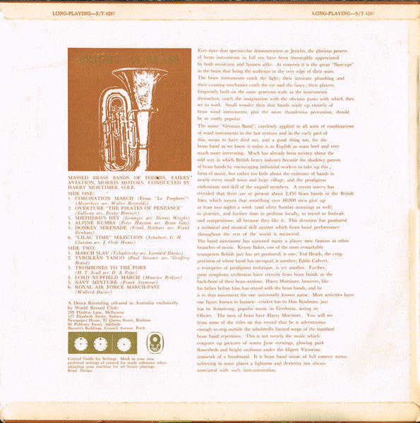 Massed Brass Bands Of Fodens, Fairey Aviation & Morris Motors : Bright As Brass (LP, Album, Club)