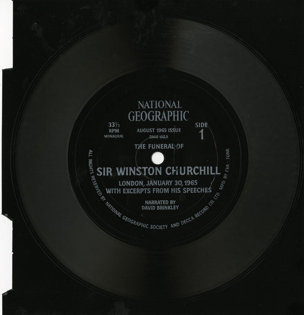 Winston Churchill, David Brinkley : The Funeral Of Sir Winston Churchill, London, January 30, 1965 With Excerpts From His Speeches (Flexi, 7", Mono)