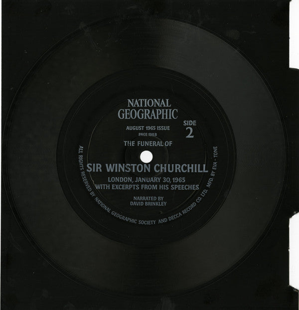 Winston Churchill, David Brinkley : The Funeral Of Sir Winston Churchill, London, January 30, 1965 With Excerpts From His Speeches (Flexi, 7", Mono)