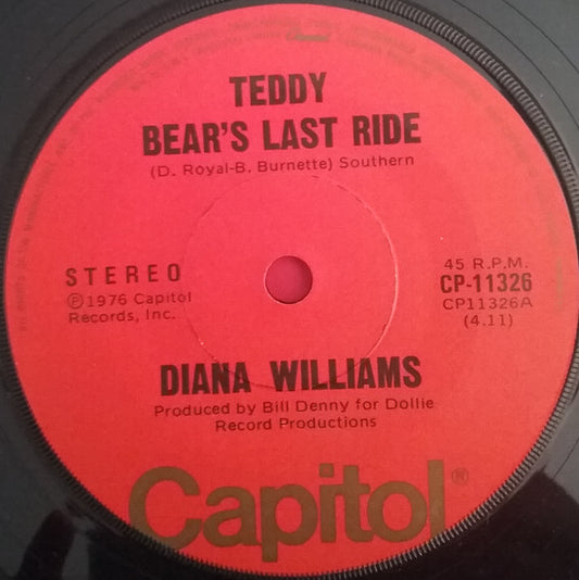 Diana Williams (2) : Teddy Bear's Last Ride (7", Single)