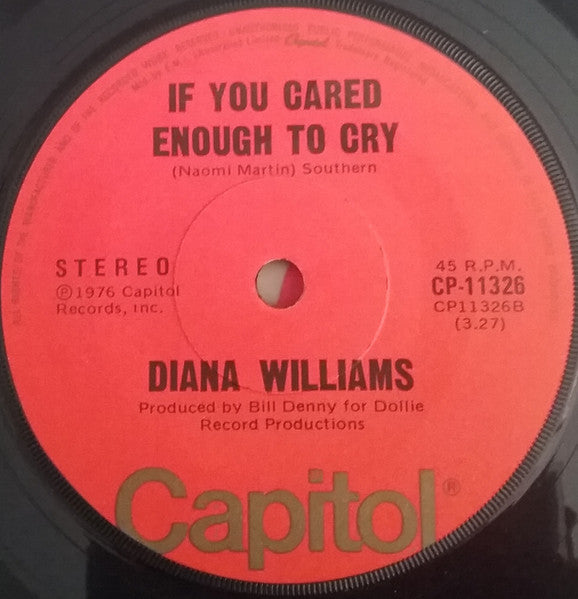 Diana Williams (2) : Teddy Bear's Last Ride (7", Single)