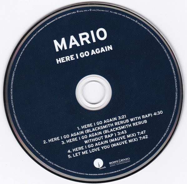 Mario : Here I Go Again (CD, Single)