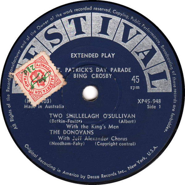 Bing Crosby : St. Patrick´s Day Parade (7", EP)