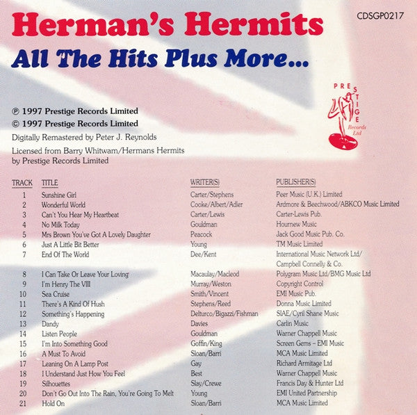 Herman's Hermits : All The Hits Plus More... (CD, Comp)