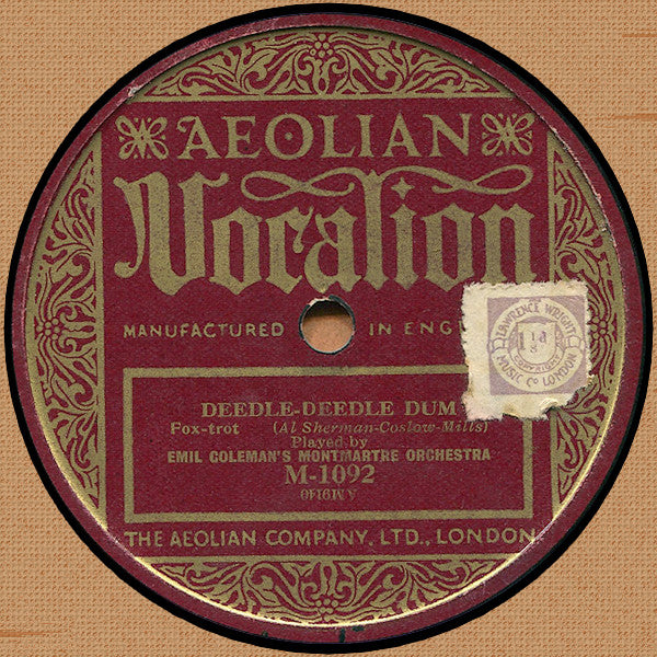 Emil Coleman & His Orchestra / The Bar Harbor Society Orchestra : Deedle-Deedle Dum / Romany Love (Shellac, 10")