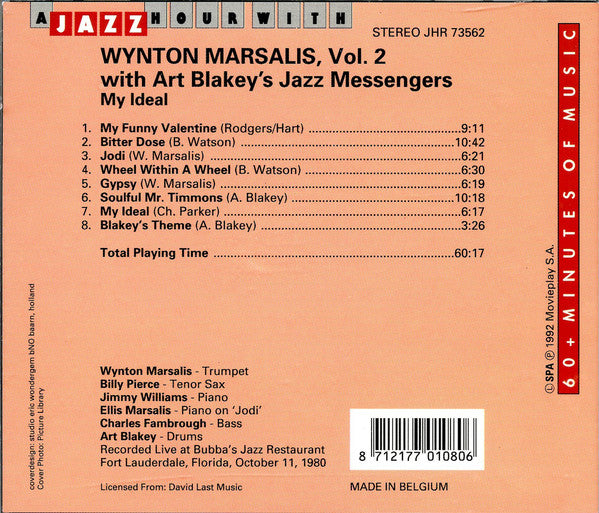 Wynton Marsalis With Art Blakey's Jazz Messengers* : Vol. 2 My Ideal (CD, Comp)