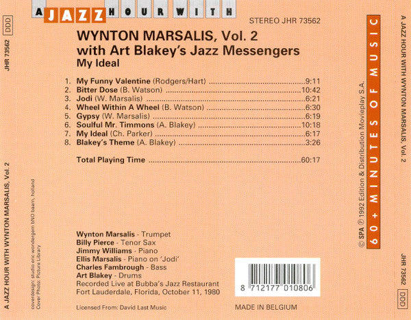 Wynton Marsalis With Art Blakey's Jazz Messengers* : Vol. 2 My Ideal (CD, Comp)