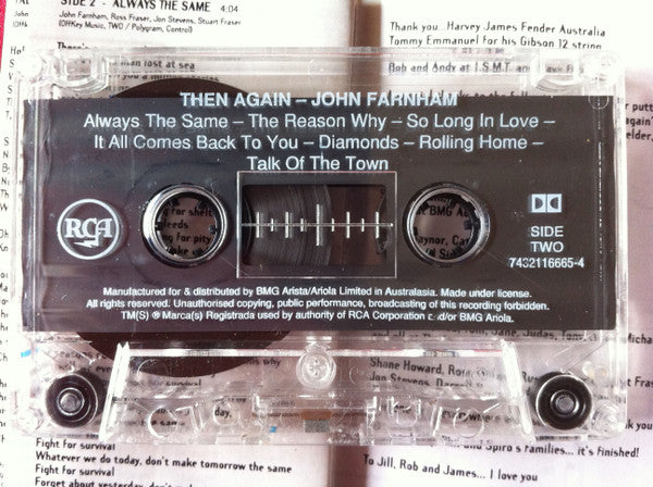 John Farnham : Then Again... (Cass, Album, Dol)