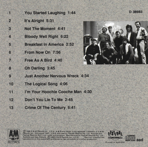 Supertramp : Live '88 (CD, Album)