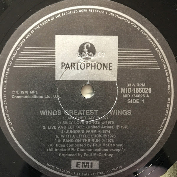 Wings (2) : Wings Greatest (LP, Comp, RE, RP)