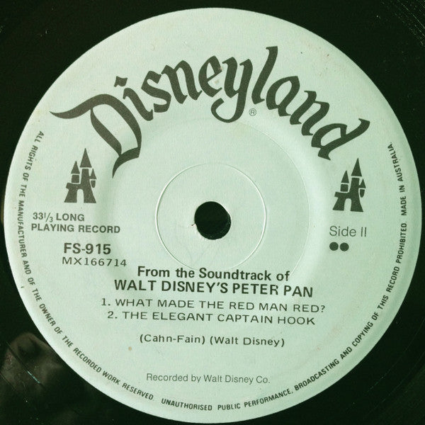 Unknown Artist : Walt Disney's Peter Pan (7", EP)