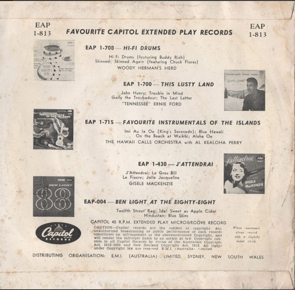 Nat King Cole With Nelson Riddle : Around The World (7", EP)