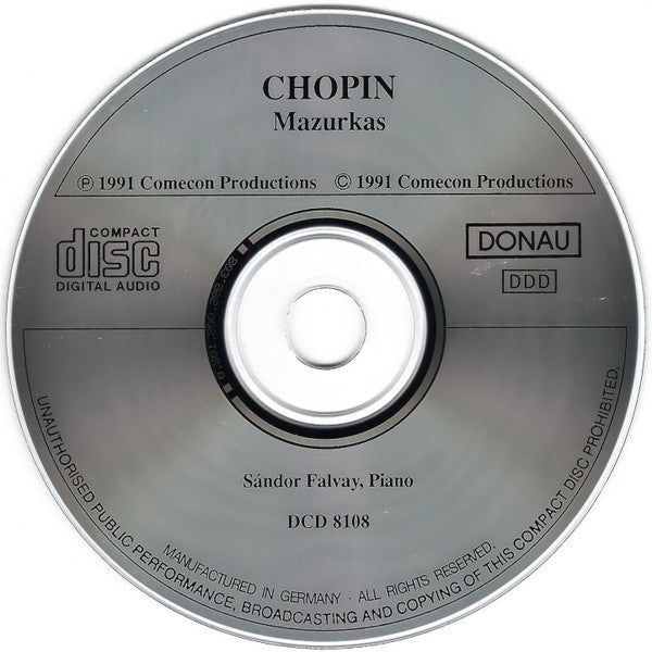 Frédéric Chopin, Sándor Falvai : Mazurkas (CD)