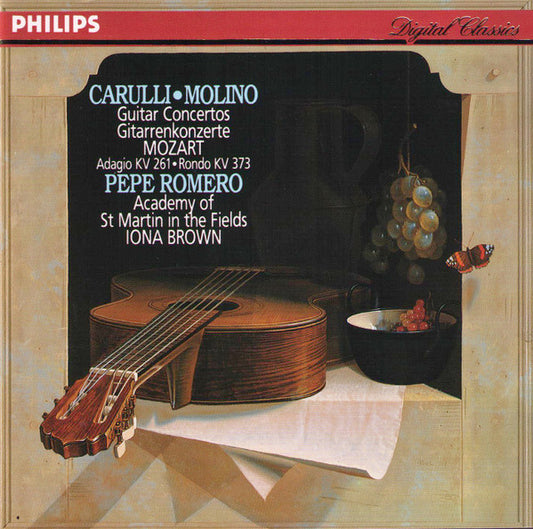 Pepe Romero, The Academy Of St. Martin-in-the-Fields, Iona Brown, Ferdinando Carulli, Francesco Molino : Concertos; Mozart, Adagio Kv 261, Rondo Kv 373 (CD, Album)
