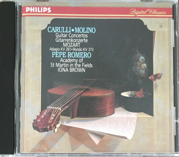 Pepe Romero, The Academy Of St. Martin-in-the-Fields, Iona Brown, Ferdinando Carulli, Francesco Molino : Concertos; Mozart, Adagio Kv 261, Rondo Kv 373 (CD, Album)