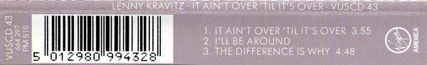 Lenny Kravitz : It Ain't Over 'Til It's Over (CD, Single)