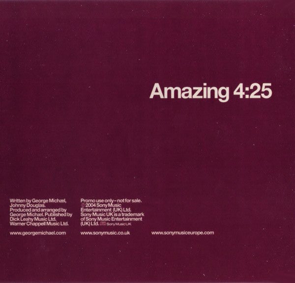 George Michael : Amazing (CD, Single, Promo, J-c)