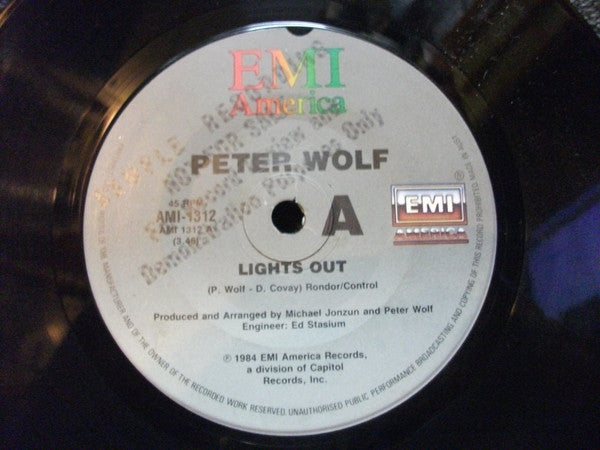 Peter Wolf : Lights Out (7", Single, Promo)