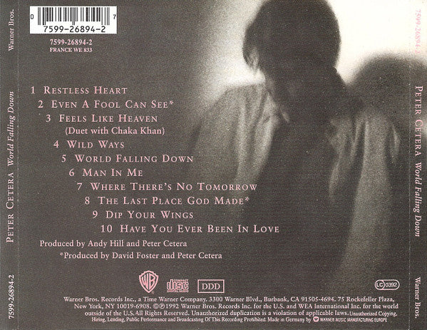 Peter Cetera : World Falling Down (CD, Album)