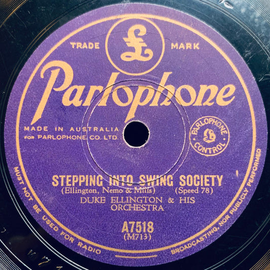 Duke Ellington And His Orchestra : Stepping Into Swing Society / Country Gal (Shellac, 10")