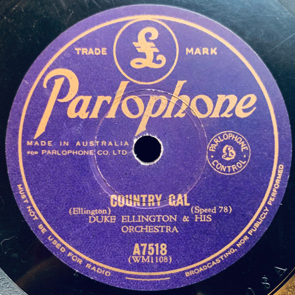 Duke Ellington And His Orchestra : Stepping Into Swing Society / Country Gal (Shellac, 10")