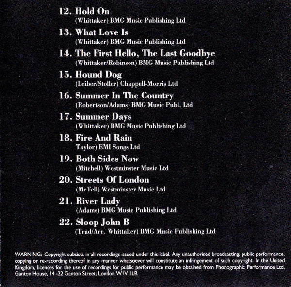 Roger Whittaker : An Evening With Roger Whittaker (CD)