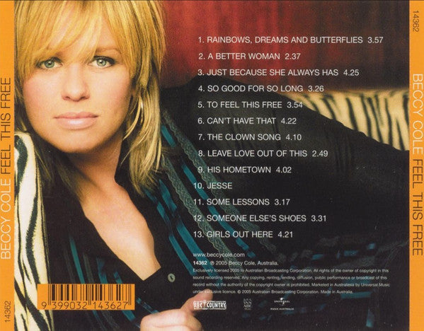 Beccy Cole : Feel This Free (2xCD, Album)
