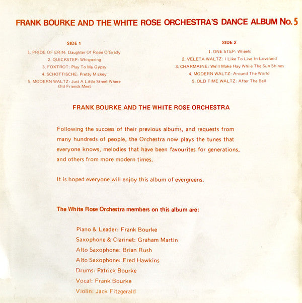 Frank Bourke and the White Rose Orchestra : Dance Album No. 5 (LP)