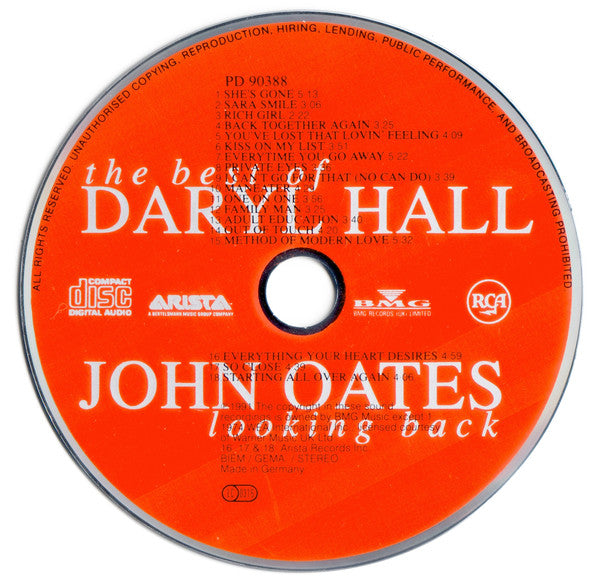 Daryl Hall + John Oates* : The Best Of Daryl Hall & John Oates: Looking Back (CD, Comp)