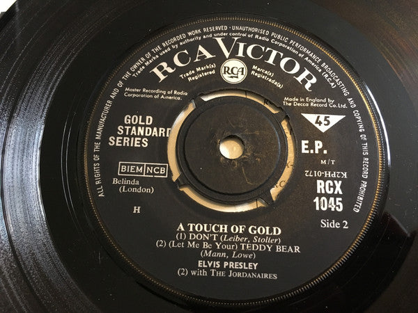 Elvis Presley : A Touch Of Gold (7", EP, RP)