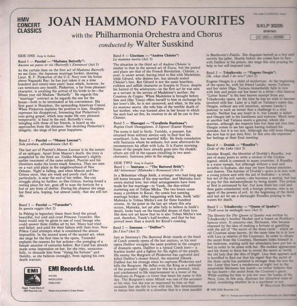 Joan Hammond : Favourites (LP, RE, RP)