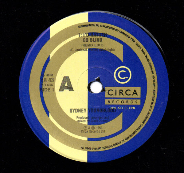 Sydney Youngblood : I'd Rather Go Blind (7", Single, Ltd, Pic)