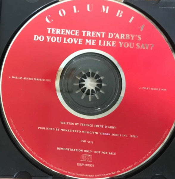 Terence Trent D'Arby : Do You Love Me Like You Say? (CD, Single, Promo)