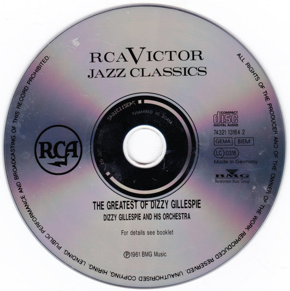 Dizzy Gillespie : The Greatest Of Dizzy Gillespie (CD, Comp, RE)