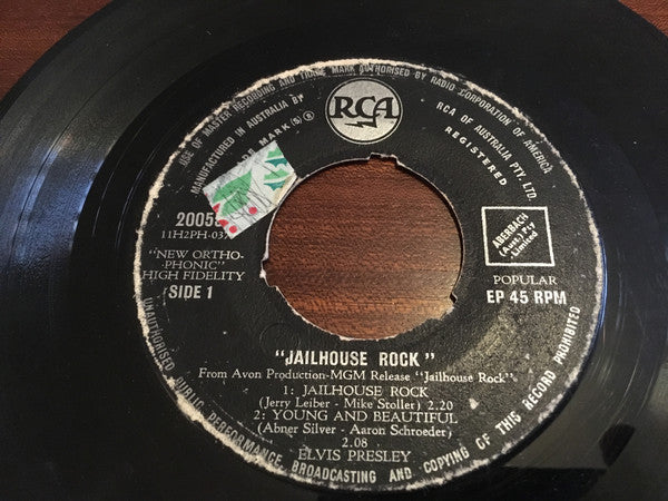 Elvis Presley : Jailhouse Rock (7", Album, EP)