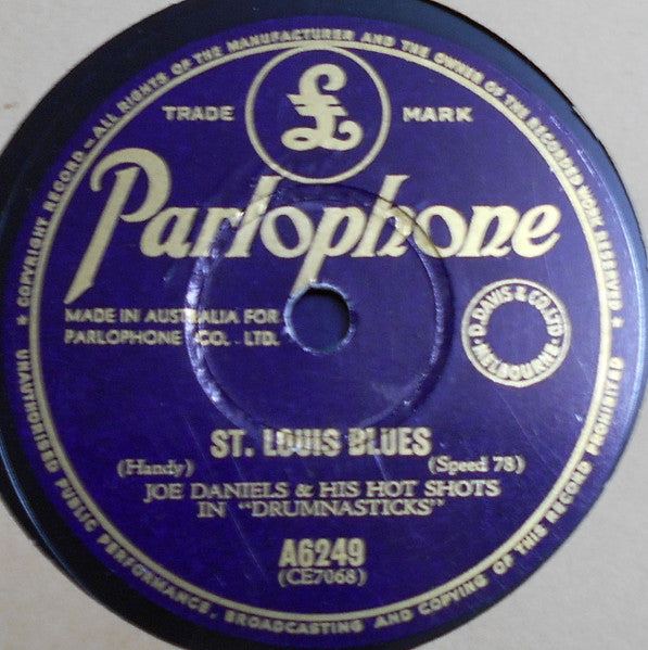 Joe Daniels & His Hot Shots In "Drumnasticks"* : St. Louis Blues / Sweet Sue (Shellac, 10", RP)