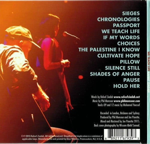 Rafeef Ziadah : We Teach Life (CD, Album)