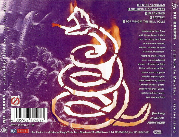 Die Krupps : A Tribute To Metallica (CD, MiniAlbum)