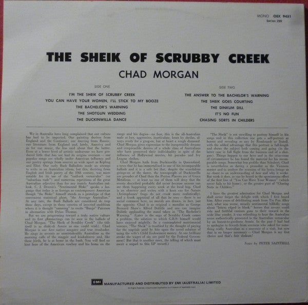 Chad Morgan : The Sheik Of Scrubby Creek (LP, Comp, Mono, RE, RP)
