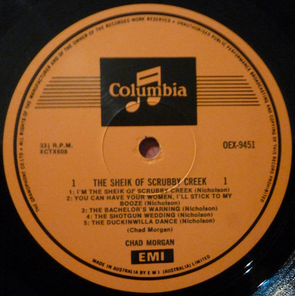 Chad Morgan : The Sheik Of Scrubby Creek (LP, Comp, Mono, RE, RP)