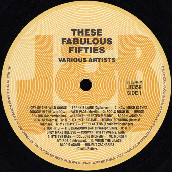 Various : Those Fabulous Fifties (LP, Comp)