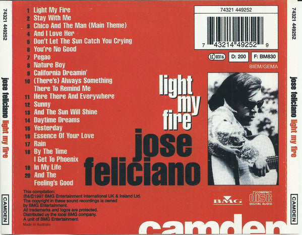 José Feliciano : Light My Fire (CD, Comp)