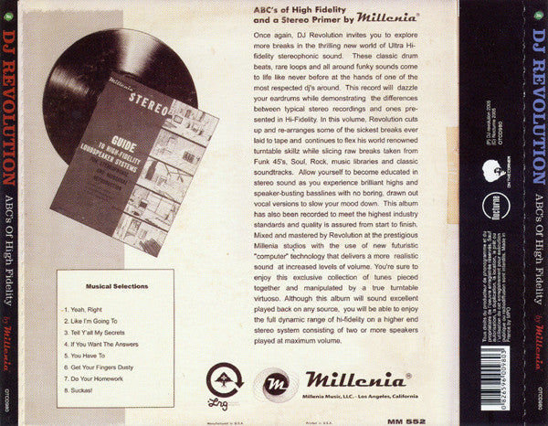 DJ Revolution : The ABC's Of High Fidelity (CD, Comp, Mixed)