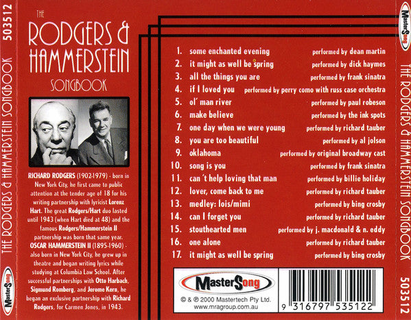 Various : The Rogers & Hammerstein Songbook (CD, Comp)