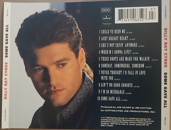 Billy Ray Cyrus : Some Gave All (CD, Album)